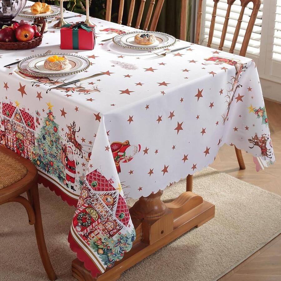 Kerst Tafelkleed Rode Xmas Tafelhoes 1 stuk 180x150CM