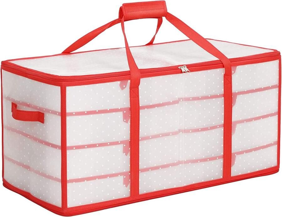 Kerstballen Organizer Opbergdoos Sokken Organizer Kerstballen Opbergen Opbergtas Compartiment Tas 67 x 34 x 34 cm Semi-transpirant
