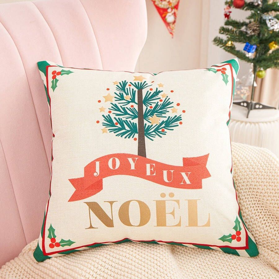 Kerstmis Kussensloop Bedside Zachte Tas Kussensloop Huisdecoratie Bank Slaapkamer Kantoor Nap Kussensloop Een kerstboom