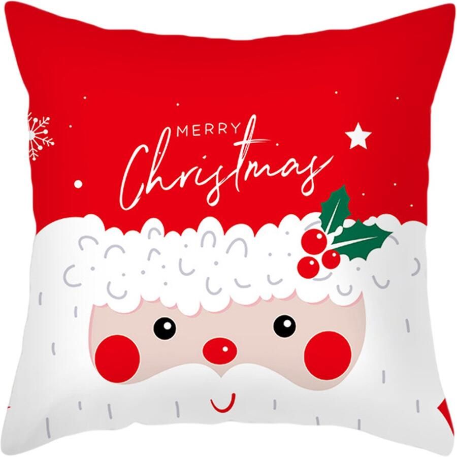 Kerstmis Kussensloop Rode Eland Pluche Kussensloop Comfortabel en Zacht Stijl 1 Voor Bank en Woondecoratie