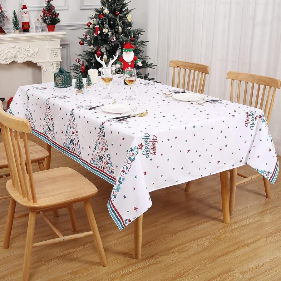 Kersttafelkleed Herten Waterdicht 1 stuk 137x137 cm Polyester