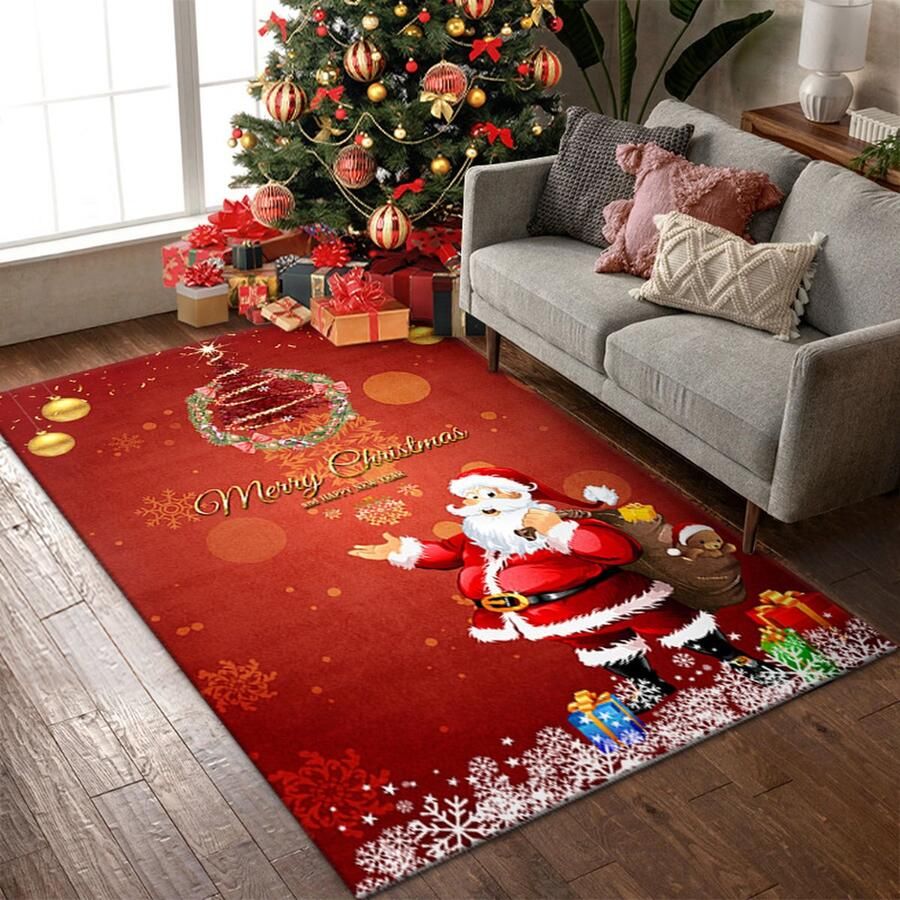 Kersttapijt cartoon Kerstman decoratief woonkamertapijt 80*120CM