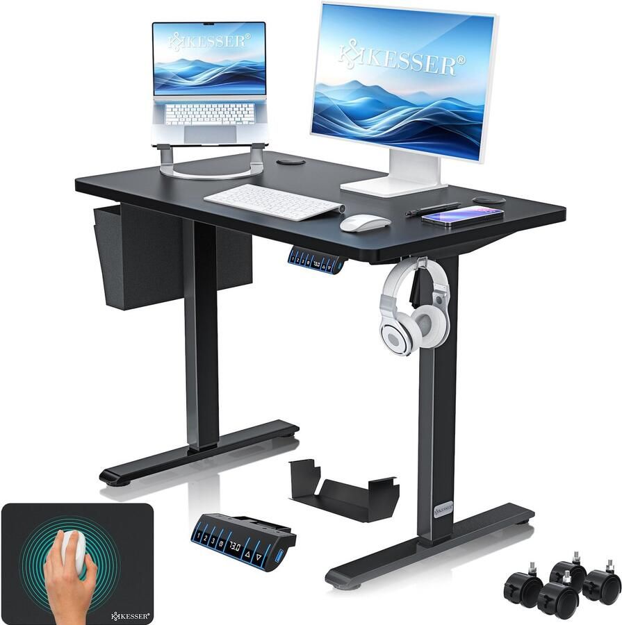 KESSER Elektrisch in hoogte verstelbaar bureau Ergonomisch zit-sta bureau 3-functie
