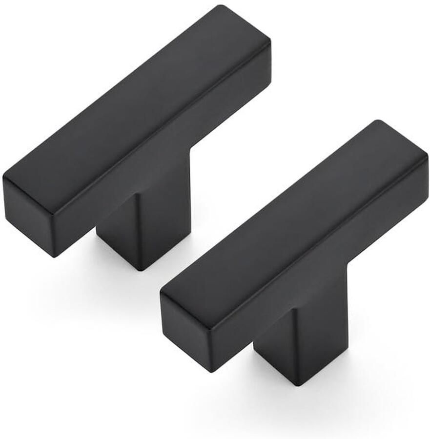 Ibenzoa Zwarte Vierkante Keukenkastgrepen van Roestvrij Staal Tijdloos en Set van 20 Stuks