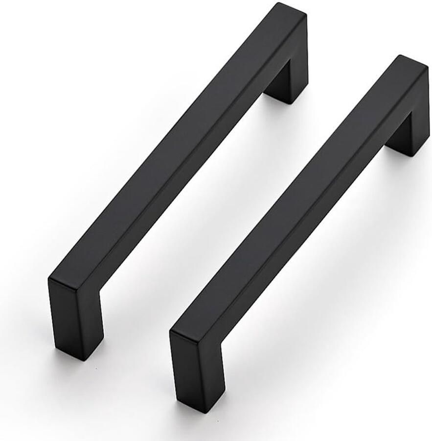 Ibenzoa Stijlvolle Zwarte Meubelgrepen van Roestvrij Staal voor Keuken en Kasten Set van 25 Stuks