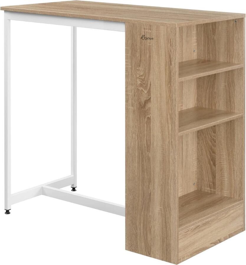 Keukeneiland Statafel Bartafel Keuken Staantafel Barkast Stapelbaar Voor Binnen & Buiten 91X49X91 Cm Licht Bruin