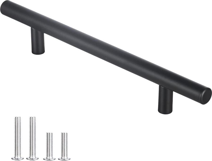 Keukengrepen 20 stuks Geborsteld Roestvrij Staal 128 mm Mat Zwart Meubelgrepen voor Kasten Deuren en Lades - Foto 2
