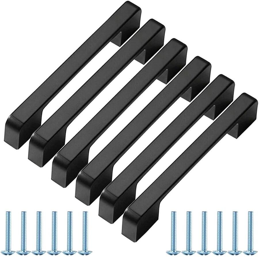 Keukengrepen set 6 stuks demonteerbare schroeven 128 mm