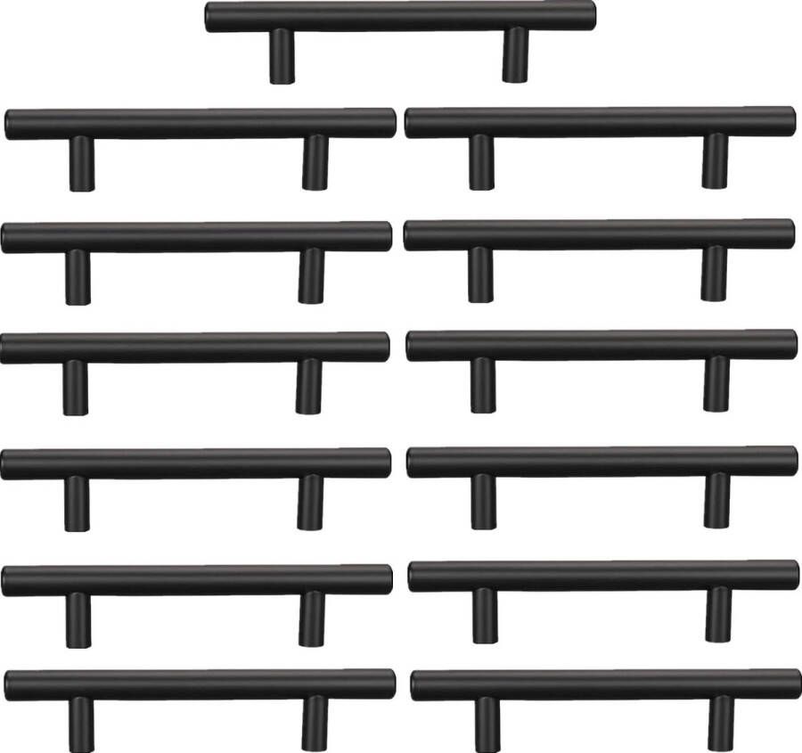 Keukengrepen zwart kastgrepen 15 stuks 96 mm roestvrij staal spuitkleur installatie van zwarte gaten