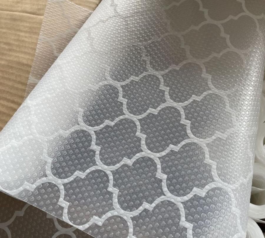 Keukenkast Beschermende voering Plank Papierladevoering Anti-aanbaklaag Anti-schimmel Antislip Waterdichte lademat Geschikt voor thuiskastkeuken (30x600cm) Transparant klavertje vier met verhoogde stip - Foto 2