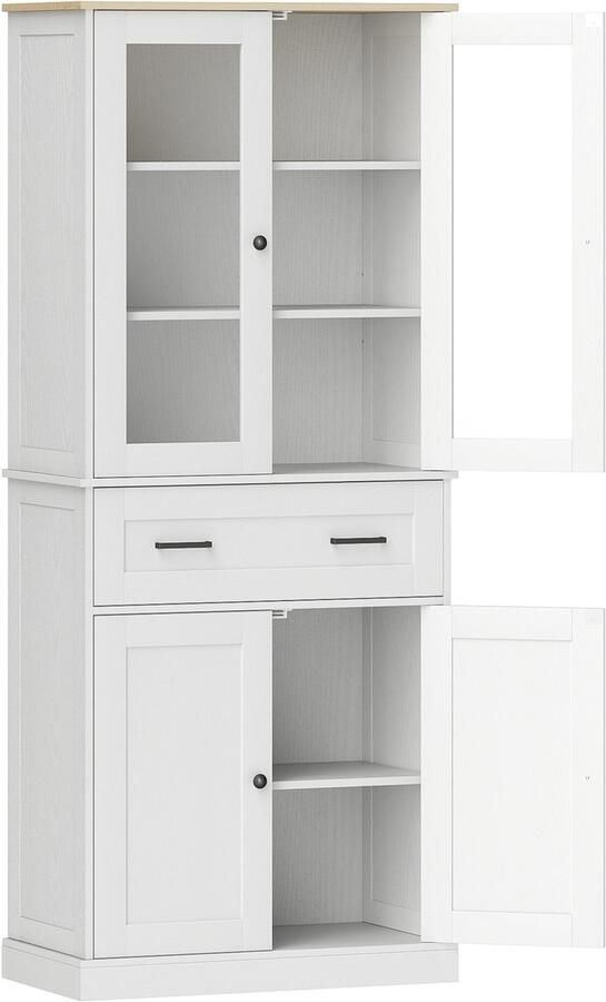 Keukenkast Buffetkast met Lades 40x76x182 cm Crèmewit