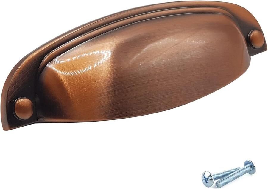 Keukenkast deurgrepen Geborsteld koper 10 stuks