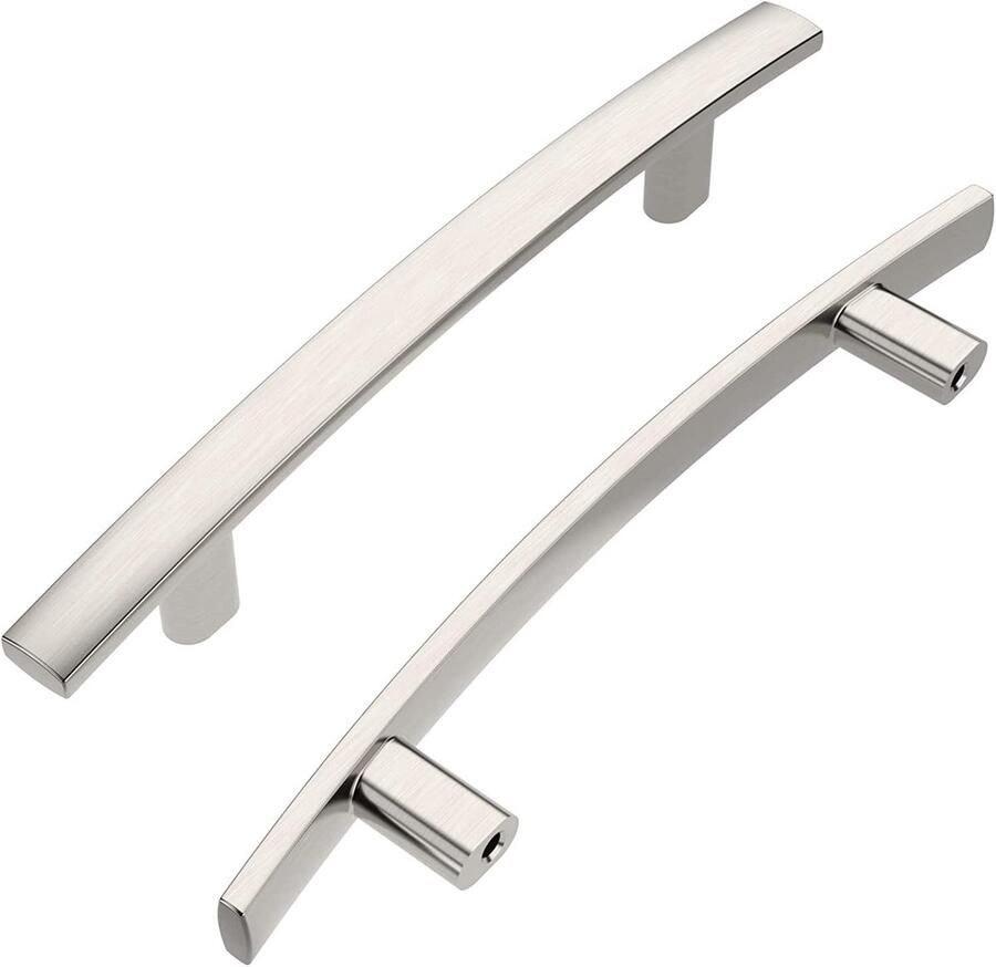 Keukenkast handgrepen Geborsteld nikkel 6 stuks