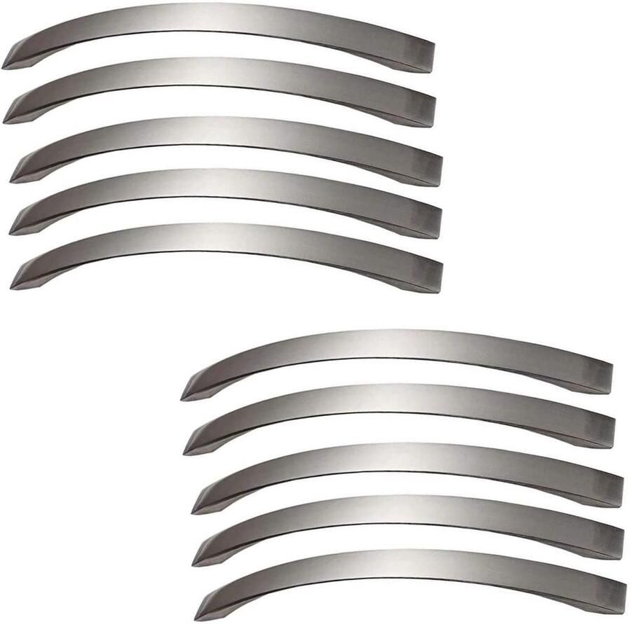 Keukenkast Handgrepen Geborsteld Nikkel Set van 6