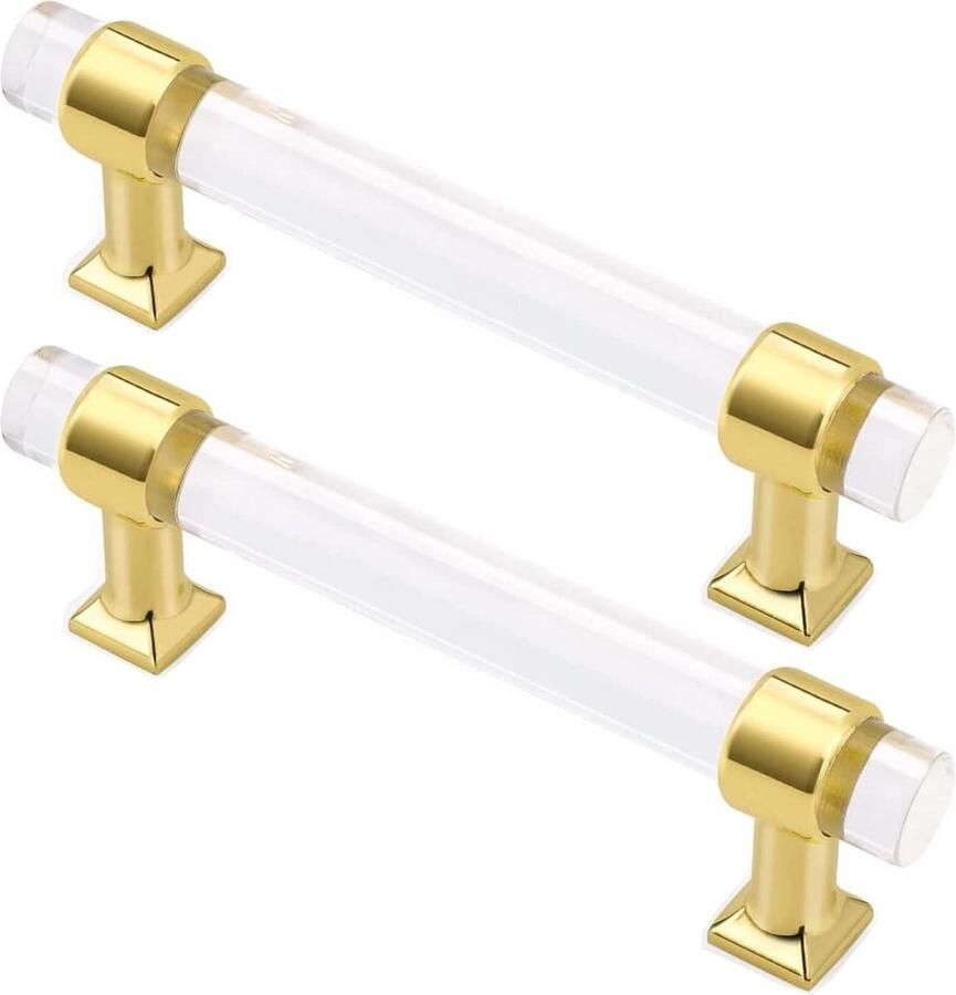 Keukenkast Handgrepen Goud Acryl Lade Trekt 6 Stuks 128mm