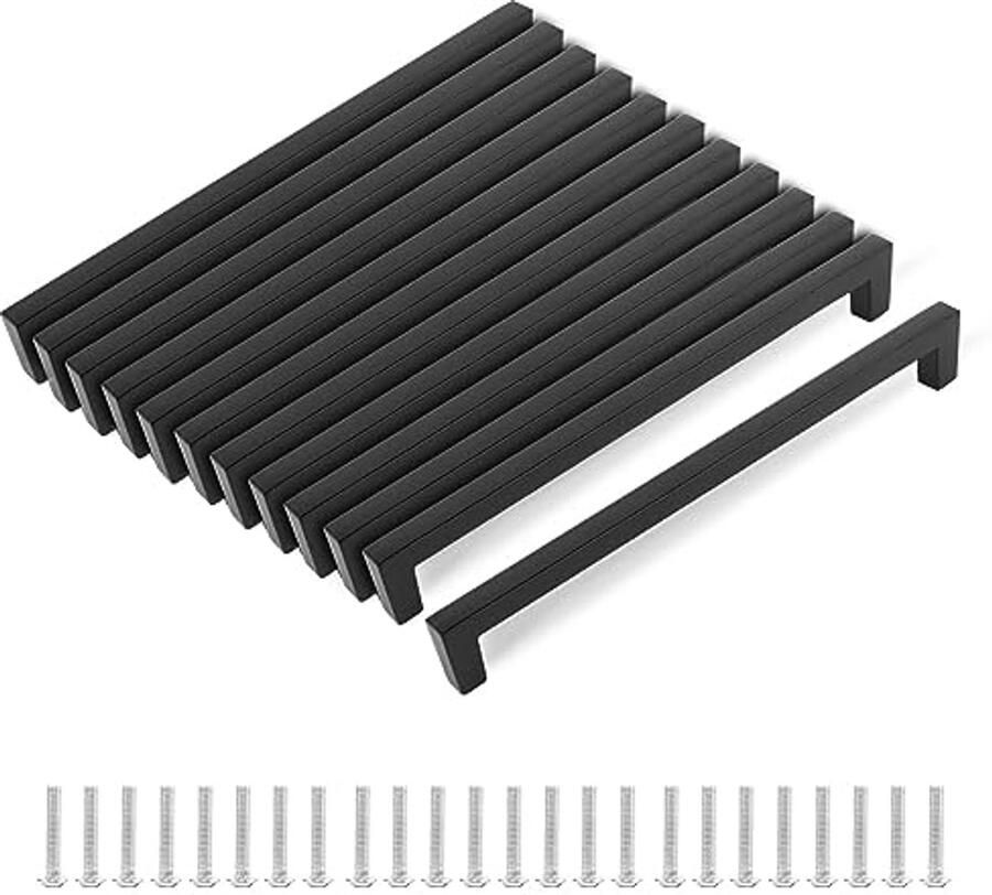 Keukenkast Handgrepen Zwart 12 Stuks voor Lade en Meubels