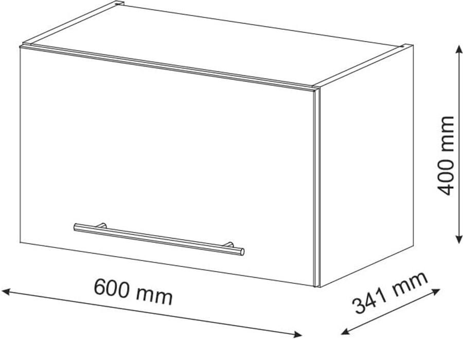 Keukenkast Hoogglans Wit Hangkast Onderkast Kitchenette 60 cm