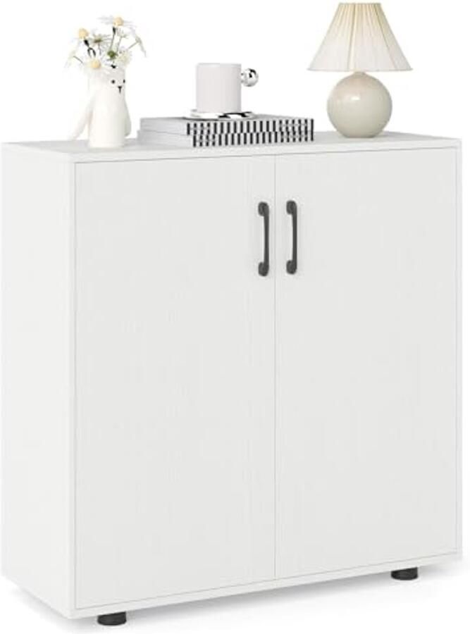 Keukenkast met 2 Deuren en 5 Verstelbare Planken – Perfecte Opbergoplossing voor Woonkamer Keuken en Entree