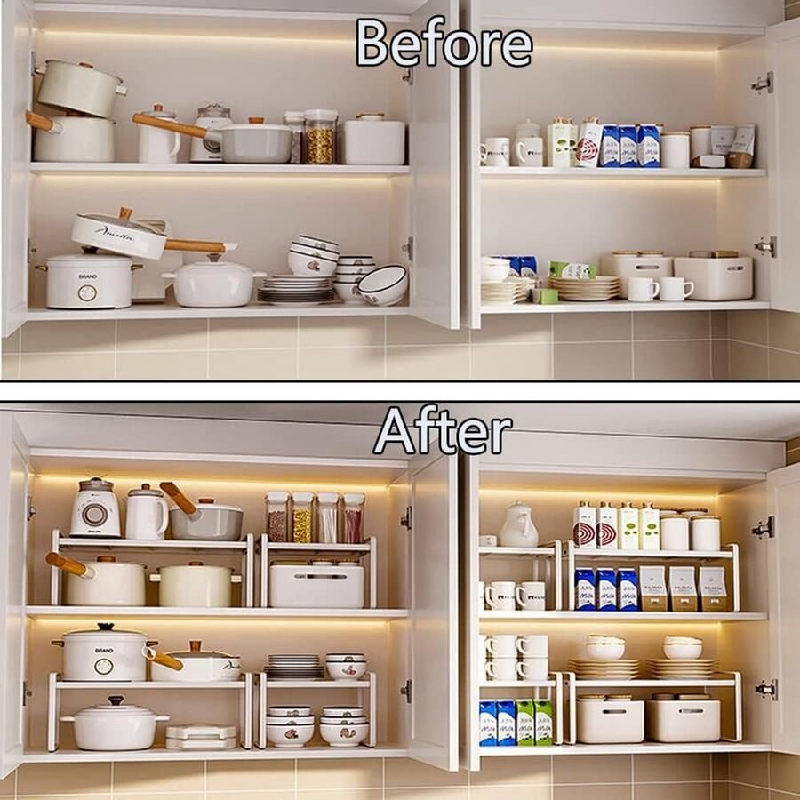 Keukenkast organizer antislipmat 1 stuk wit