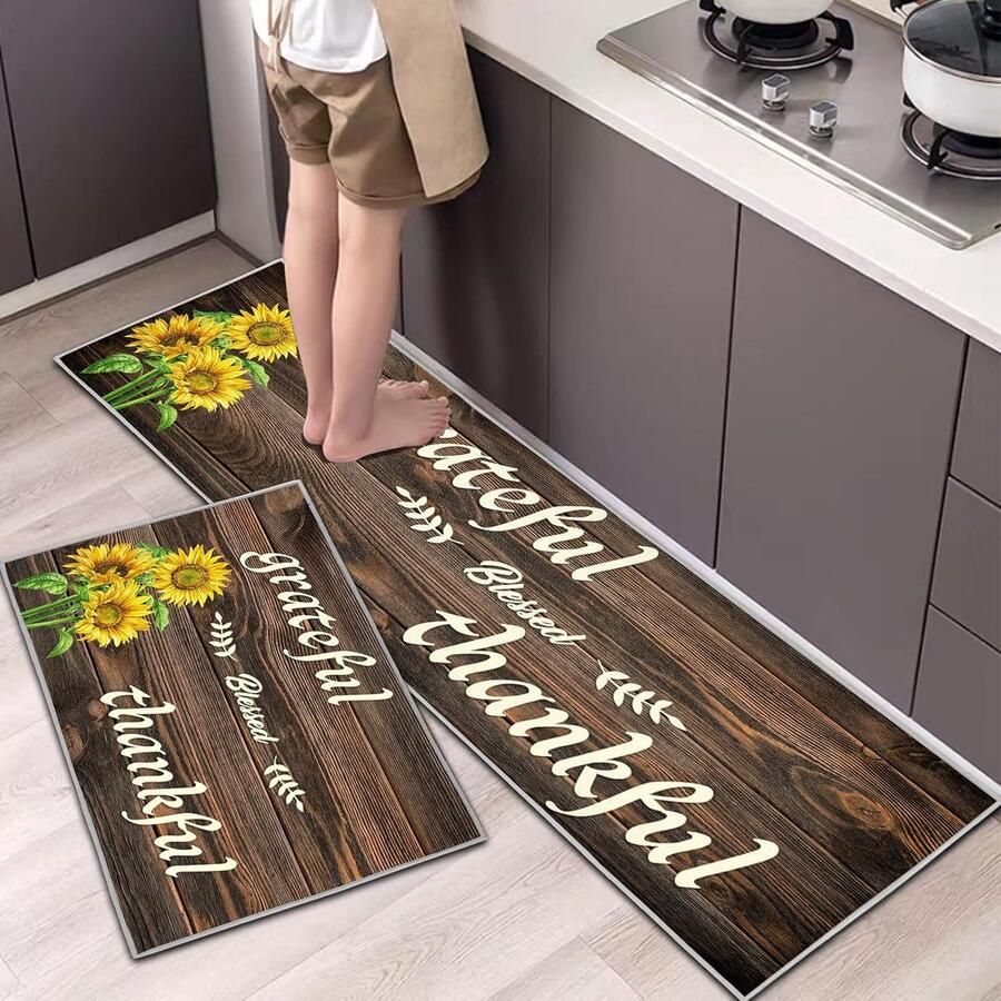 Keukenmat keukentapijtenset antislip wasbaar 2 stuks (E 40 x 60 + 40 x 120 cm)