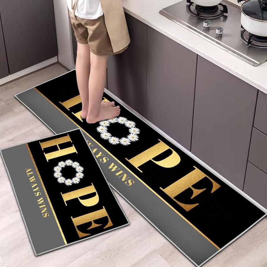 Keukenmat keukentapijtenset antislip wasbaar 2 stuks (G 43 x 75 + 43 x 150 cm)