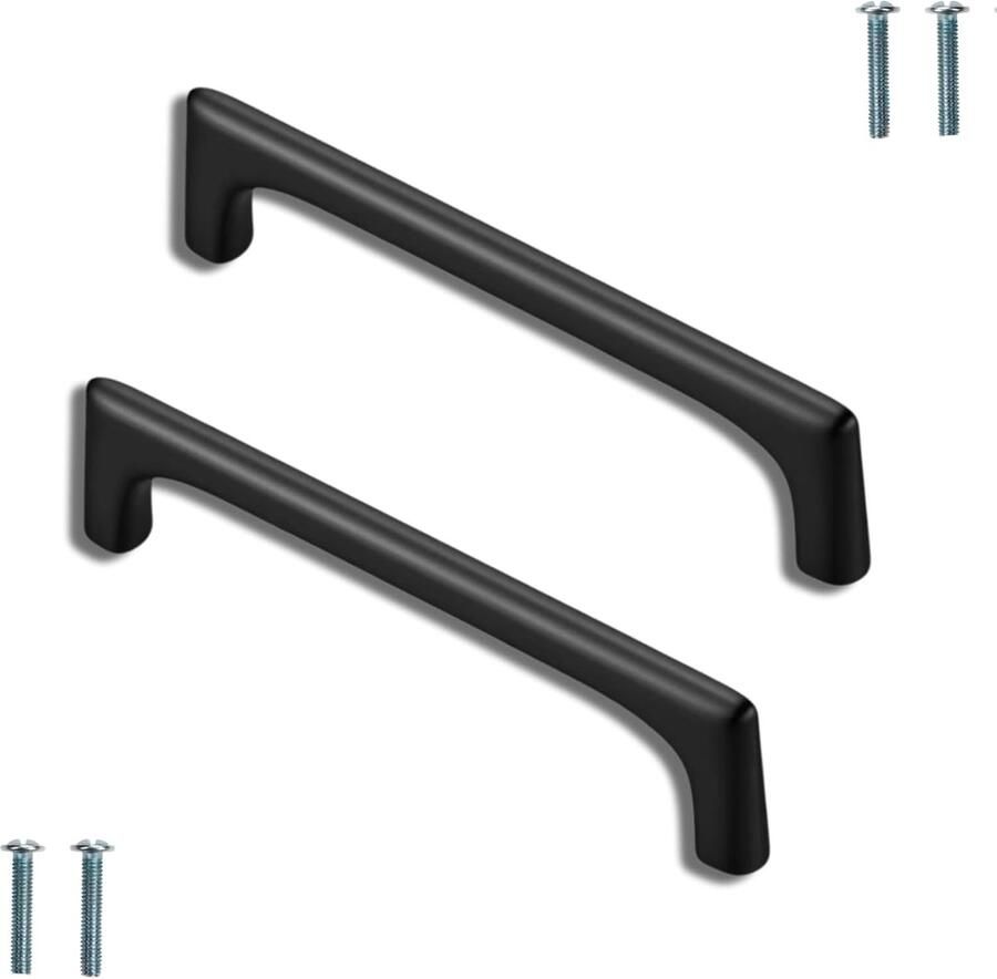 Keukenmeubelgrepen voor Kasten Zwart 2 Stuks Trapeziumvormig