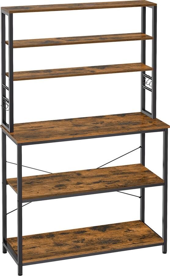 Woon Wereld Keukenplank industrieel design vintage bruin-zwart