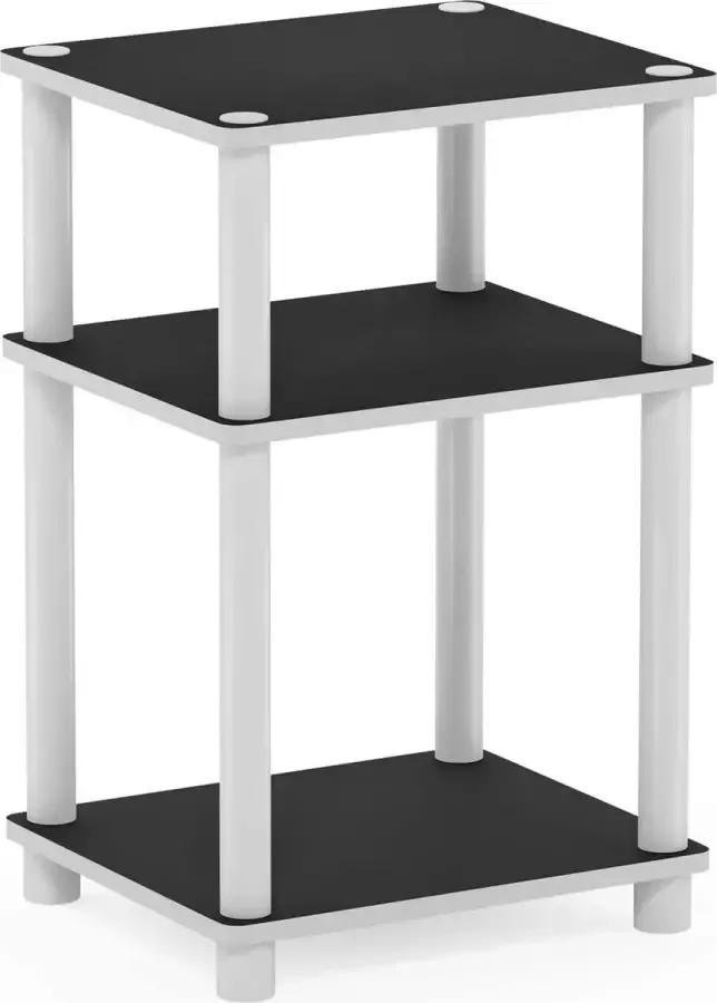 3-Tier Turn-Tube eindtafel bijzettafel nachtkastje in wit 115 x 134 x 228 cm