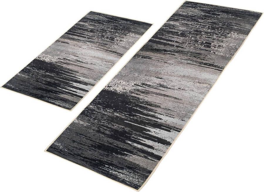 Keukentapijt 2 stuks badmat antislip wasbaar keukenmat en tapijt voor de kast zacht absorberend tapijt keuken voor de wastafel (120 x 40 cm + 60 x 40 cm)