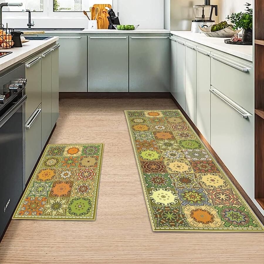 Keukentapijt set antislip en absorberend 2-delige