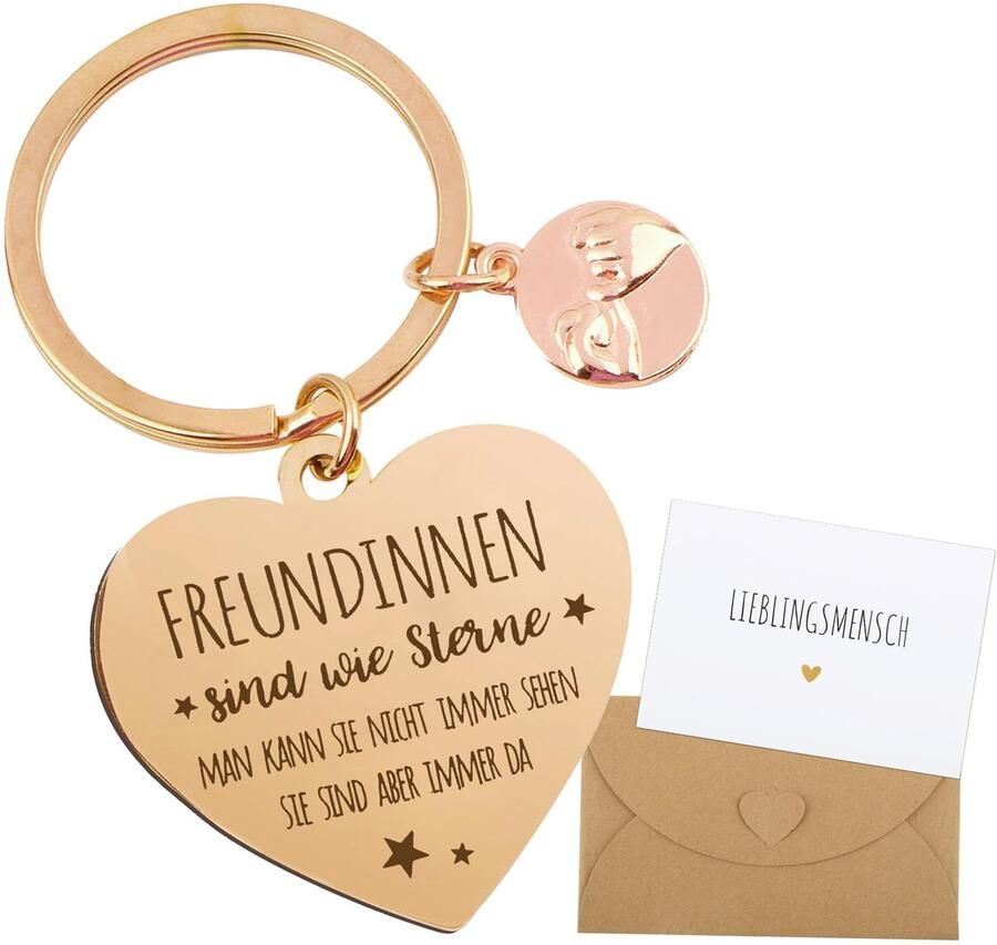 Keychain friendship german and greeting card with envelope b