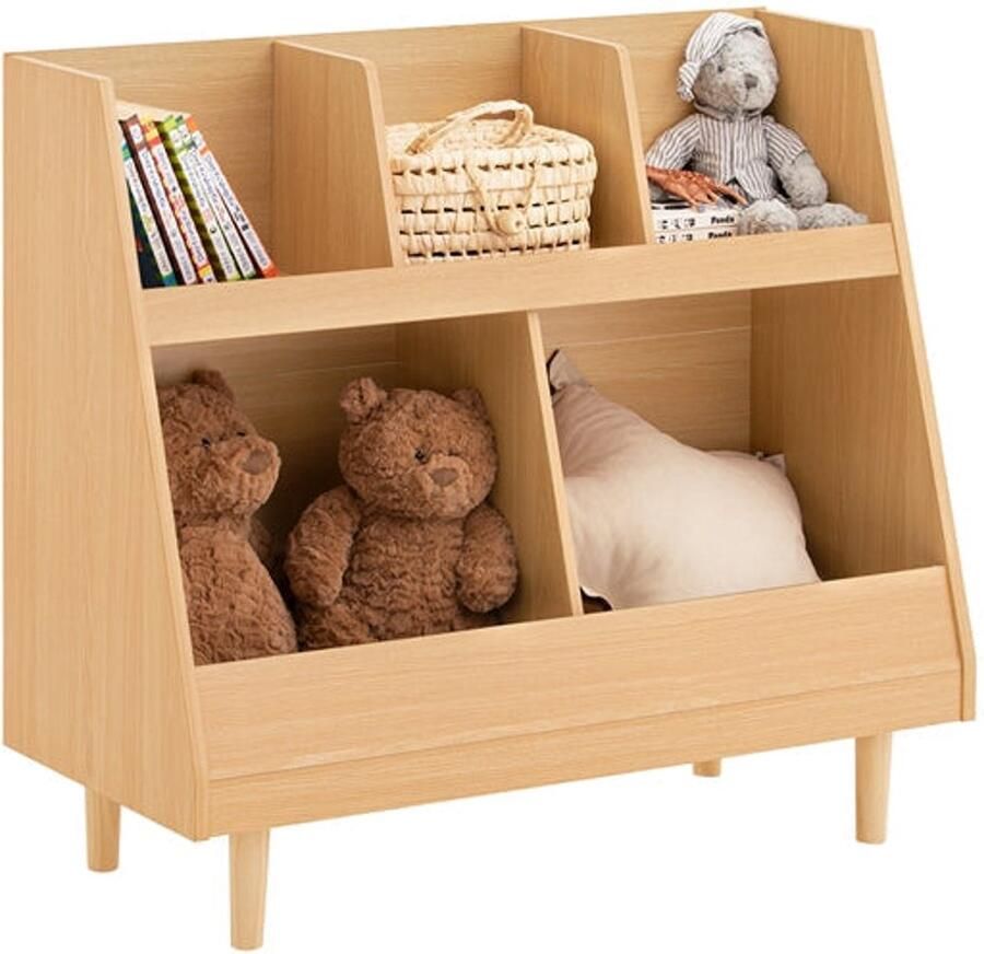 Kids Bookshelf Opslag van kinderen Toy Organizer Safe Rounded Corners 86x78x36cm
