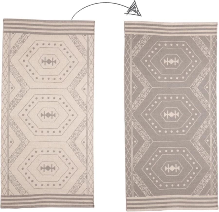 Vloerkleed Kidsdepot Comby Grijs 70 x 140 cm