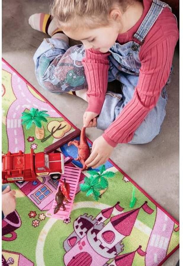 Kinder Speeltapijt speelkleed 140 x 200 Girls Village sweet village