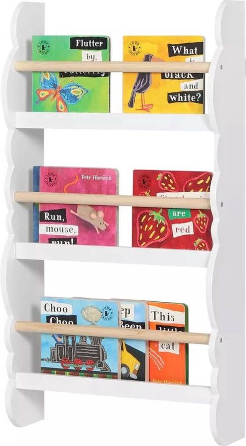 Kinderboeken Kast Boeken Kinderkamer Wandplank Boek Organizer 4 Planken