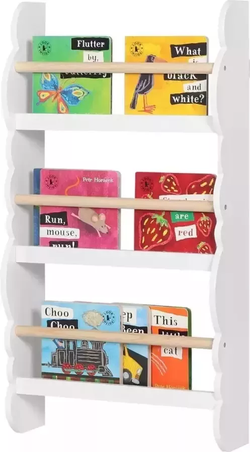 Kinderboeken Kast Boeken Kinderkamer Wandplank Boek Organizer 4 Planken