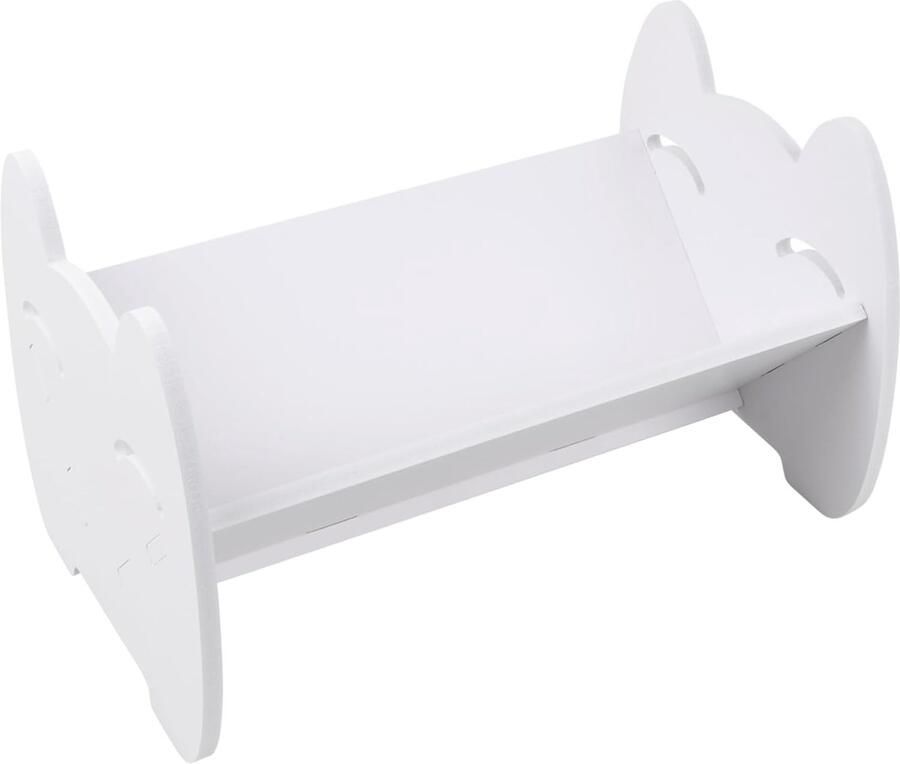 Kinderboekenkast Desk Bookshelf Mini Desk Shelf Kleine Boekenplank voor Tijdschriften Kinderkamer Woonkamer Slaapkamer Keuken Wit