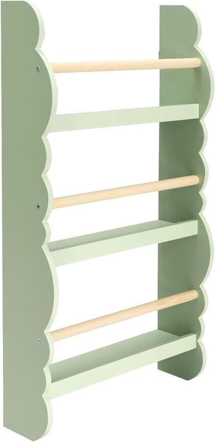 Kinderboekenkast met 3 Planken Wandrek en Boekenorganizer voor de Kinderkamer