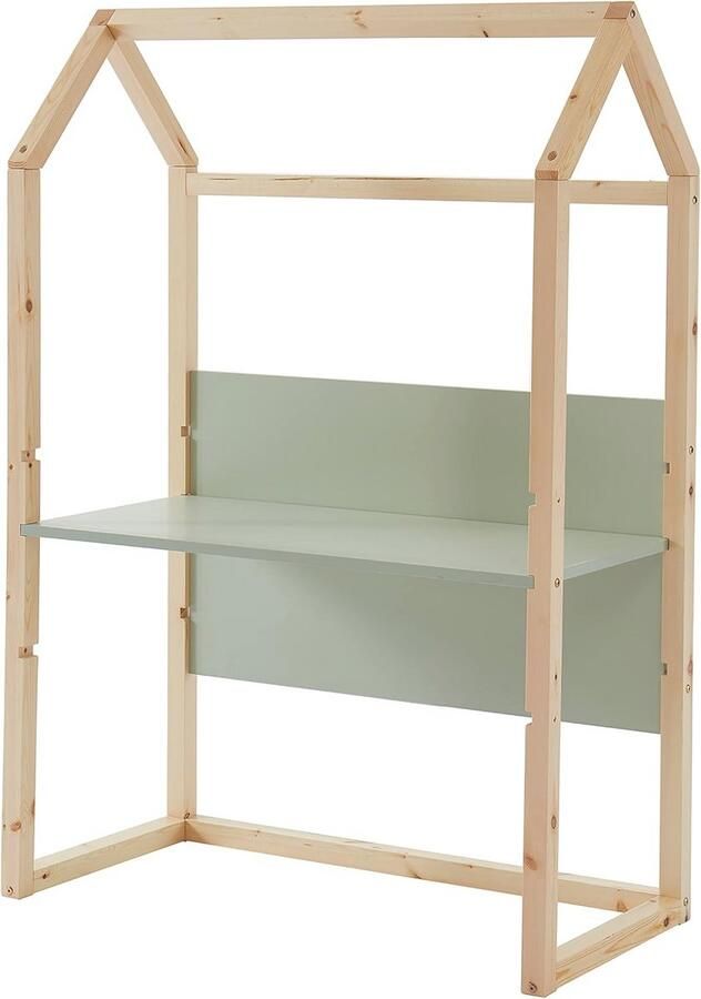 Kinderbureau Groen Verstelbaar Bureau voor Kinderen van Massief Grenenhout