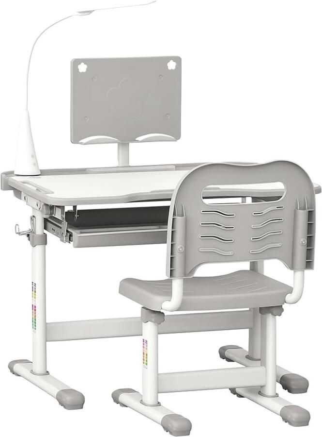 Kinderbureau Kindertafel Speeltafel Kindertafel met Stoeltjes Kindertafel en Stoeltjes Tekentafel grijs