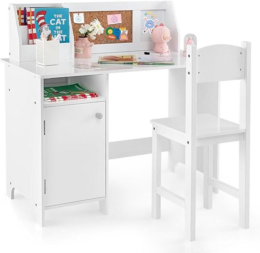 Kinderbureau Kindertafel Speeltafel Kindertafel met Stoeltjes Kindertafel en Stoeltjes Tekentafel wit
