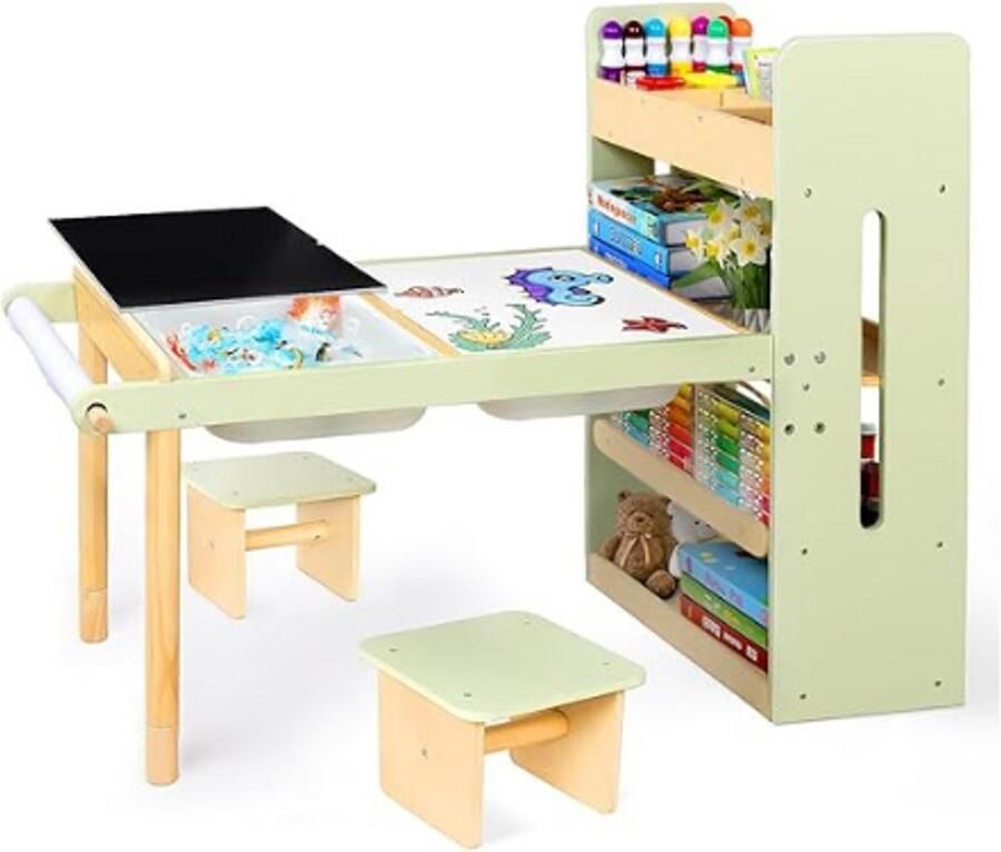 Kinderbureau Kindertafel Speeltafel Kindertafel met Stoeltjes Kindertafel en Stoeltjes Tekentafel Munt