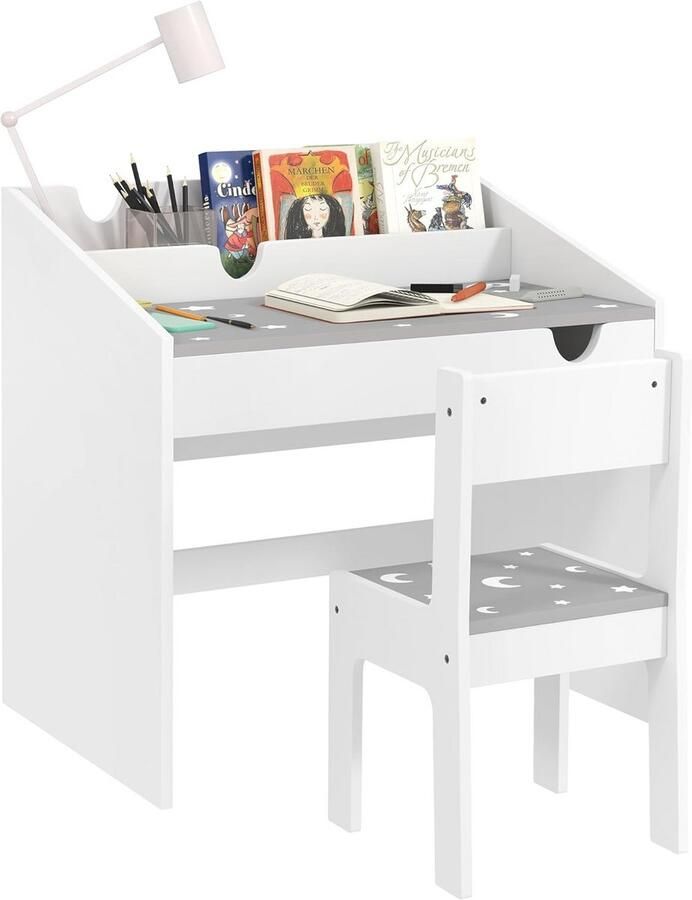 Kinderen Bureau en Stoelset met Lade Perfecte Kindertafel voor Slaapkamer en Speelkamer