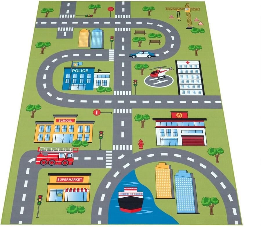 Kinderen spelen tapijt ontwerp van de stad straten zacht en duurzaam eenvoudig schoon speelmat
