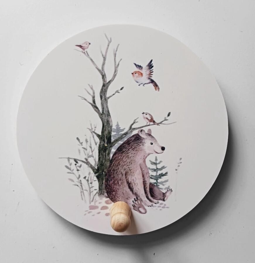 Kinderkapstok Bosdieren Beer-kapstok-kinderkamer-forestfriends-decoratie-babykamer