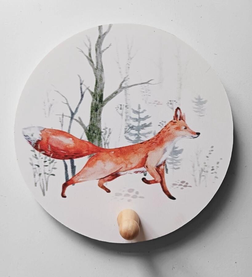 Kinderkapstok Bosdieren Vos-babykamer-kapstok -kinderkamer-decoratie