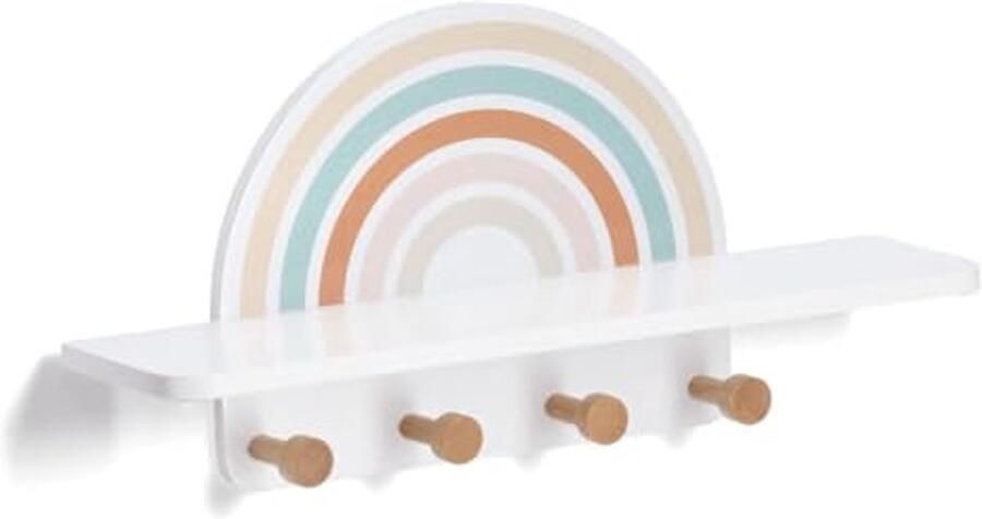 Kinderkapstok Regenboog MDF Grenen 48 x 13 x 24 cm