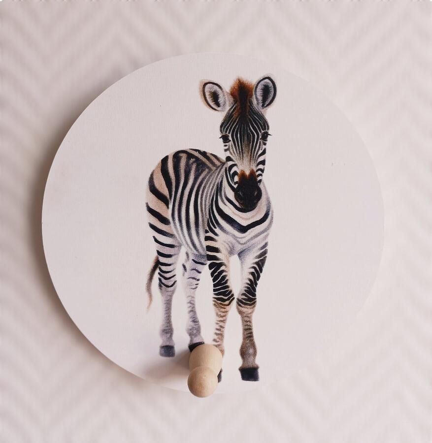 Kinderkapstok Safari zebra-kinderkamer-jungle-decoratie