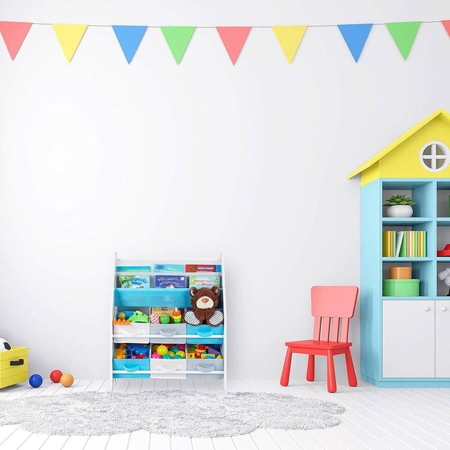 Kinderkast met schattig printje Opbergruimte voor speelgoed 1 stuk