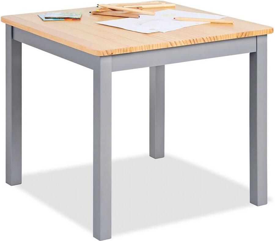 Rootz Living Rootz Kindertafel 'Fenna' Kinderbureau Massief grenenhout Duurzaam & Stijlvol 57cm x 57cm x 51cm